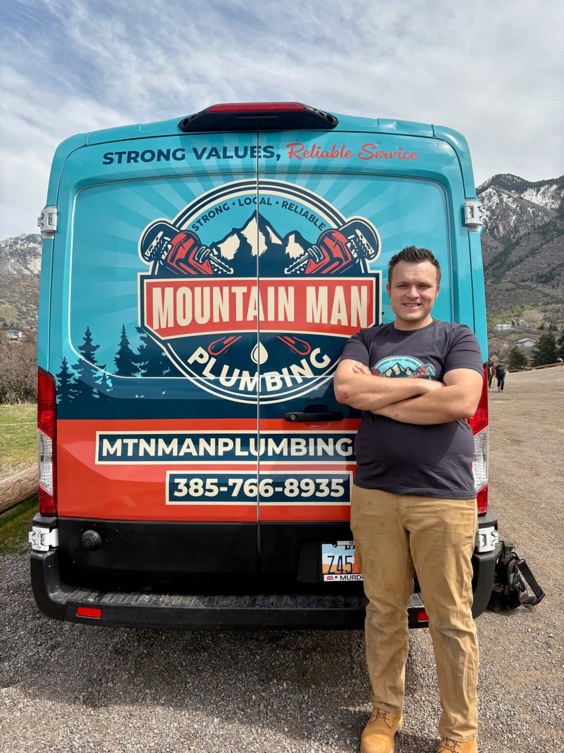 Mountain Man Plumbing Van Rear View - Expert Plumbing Salt Lake City