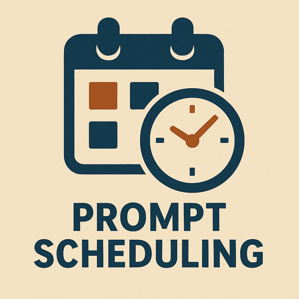 Prompt plumbing scheduling and communication icon by Mountain Man Plumbing
