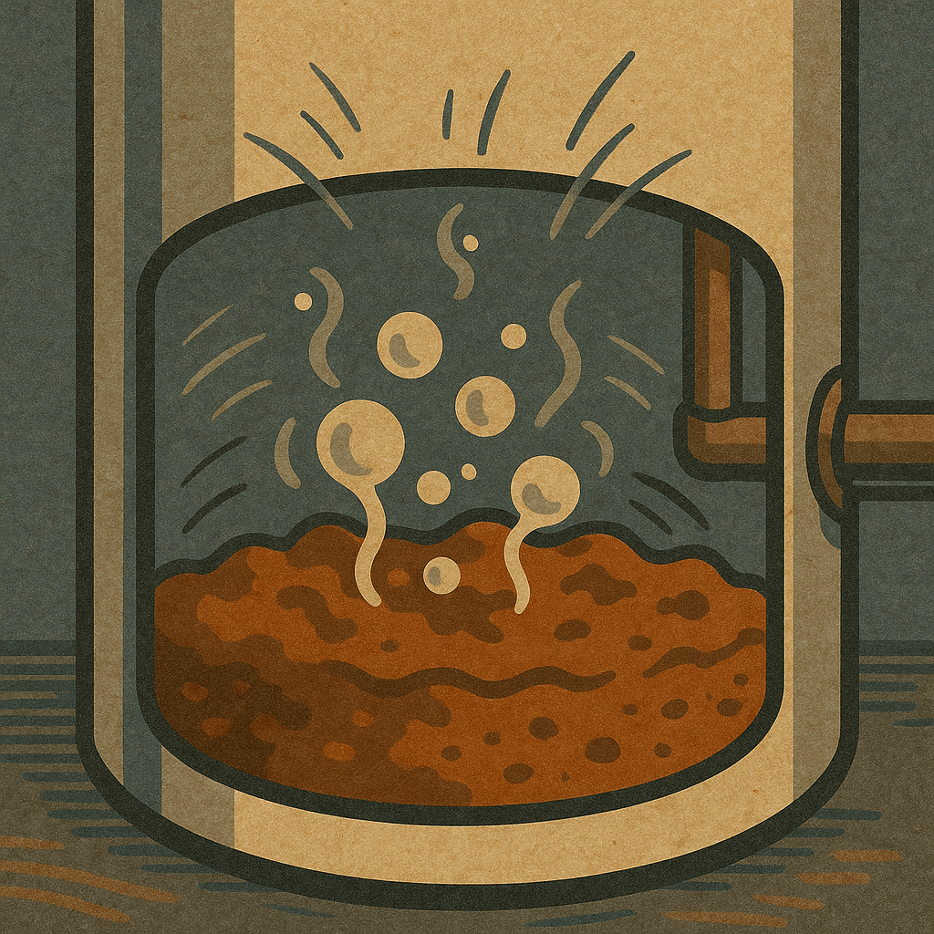 Illustration of sediment causing rumbling and popping noises in West Valley water heater.