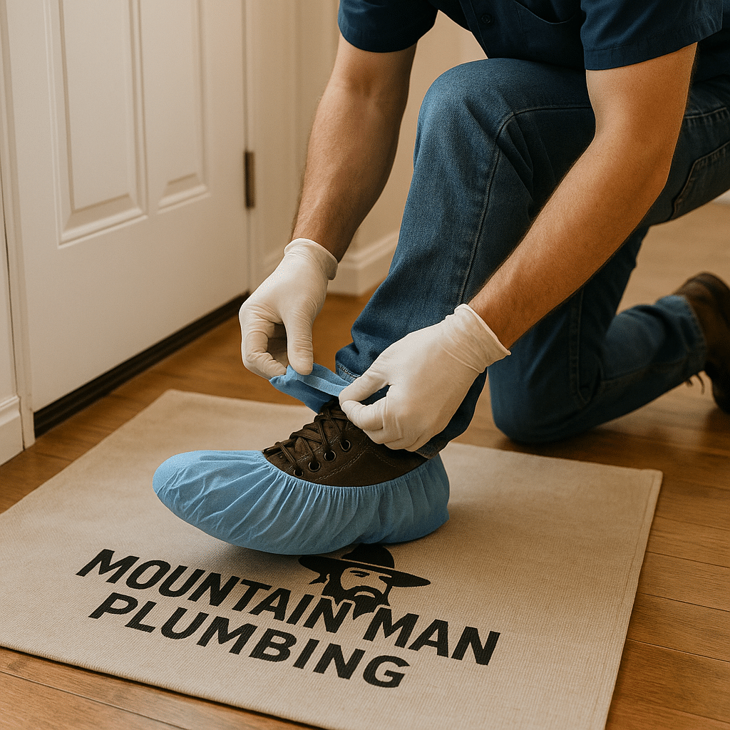Clean Respectful Plumbing Service Bluffdale Shoe Covers