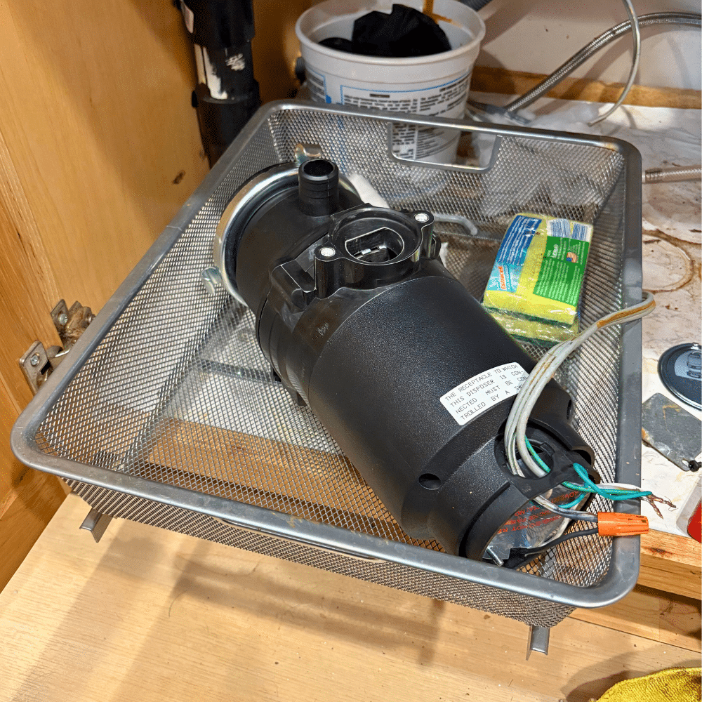 ewly installed Moen garbage disposal by Mountain Man Plumbing