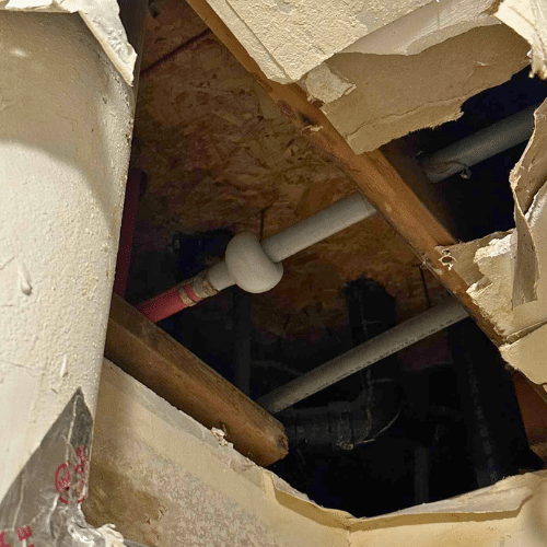 Completed polybutylene leak repair with new PEX pipe in Millcreek
