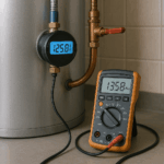 "Certified Master Plumber license displayed clearly next to professional plumbing tools, showcasing Mountain Man Plumbing’s expertise in Sandy water heater repairs.