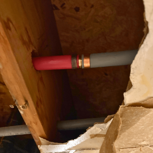 Completed polybutylene leak repair with new PEX pipe in Millcreek
