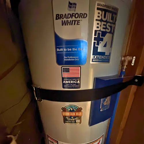 New Bradford White water heater installed in Riverton utility room