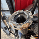 Toilet Flange Installed and Protected Holladay