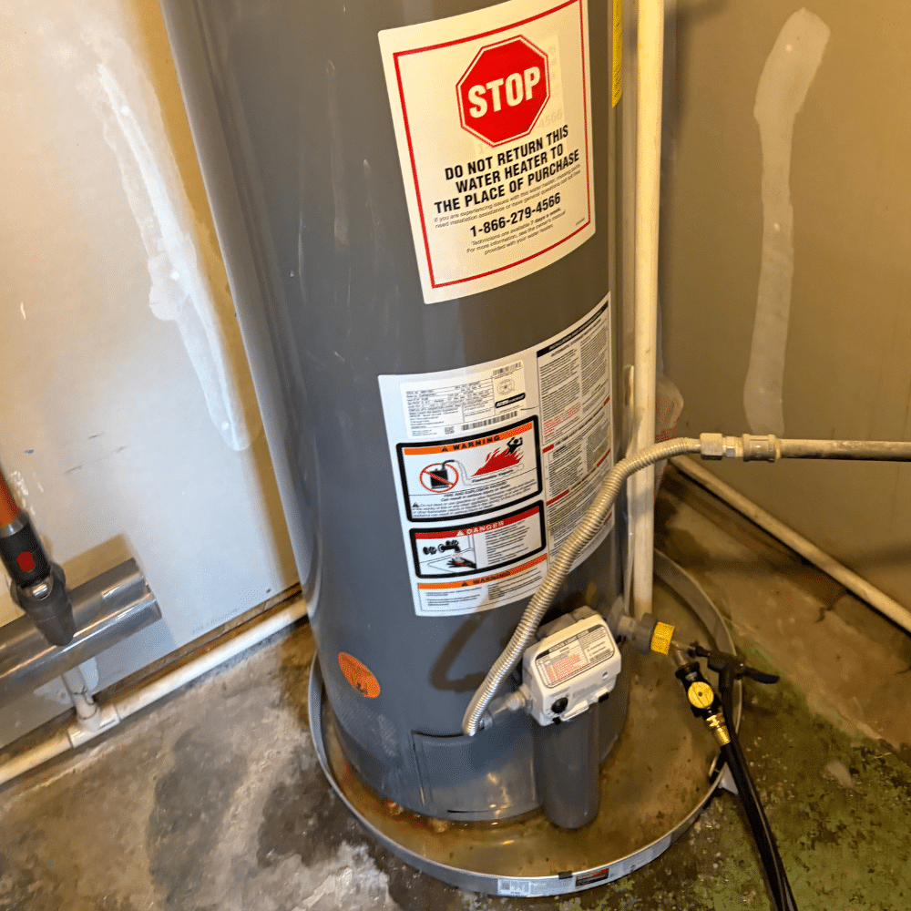 Atmospheric Bradford White water heater repaired at a Millcreek home