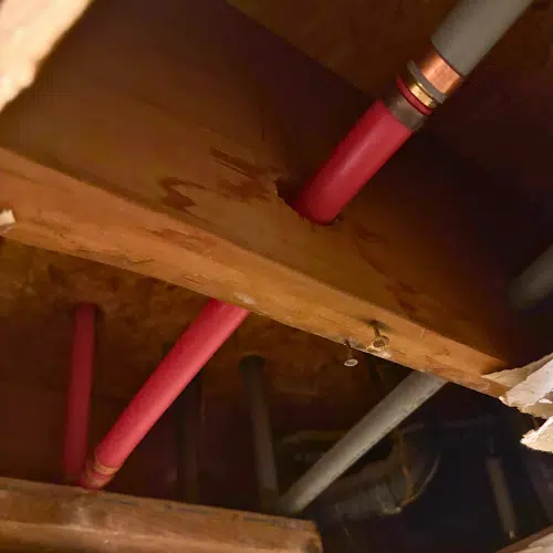 Completed polybutylene leak repair with new PEX pipe in Millcreek