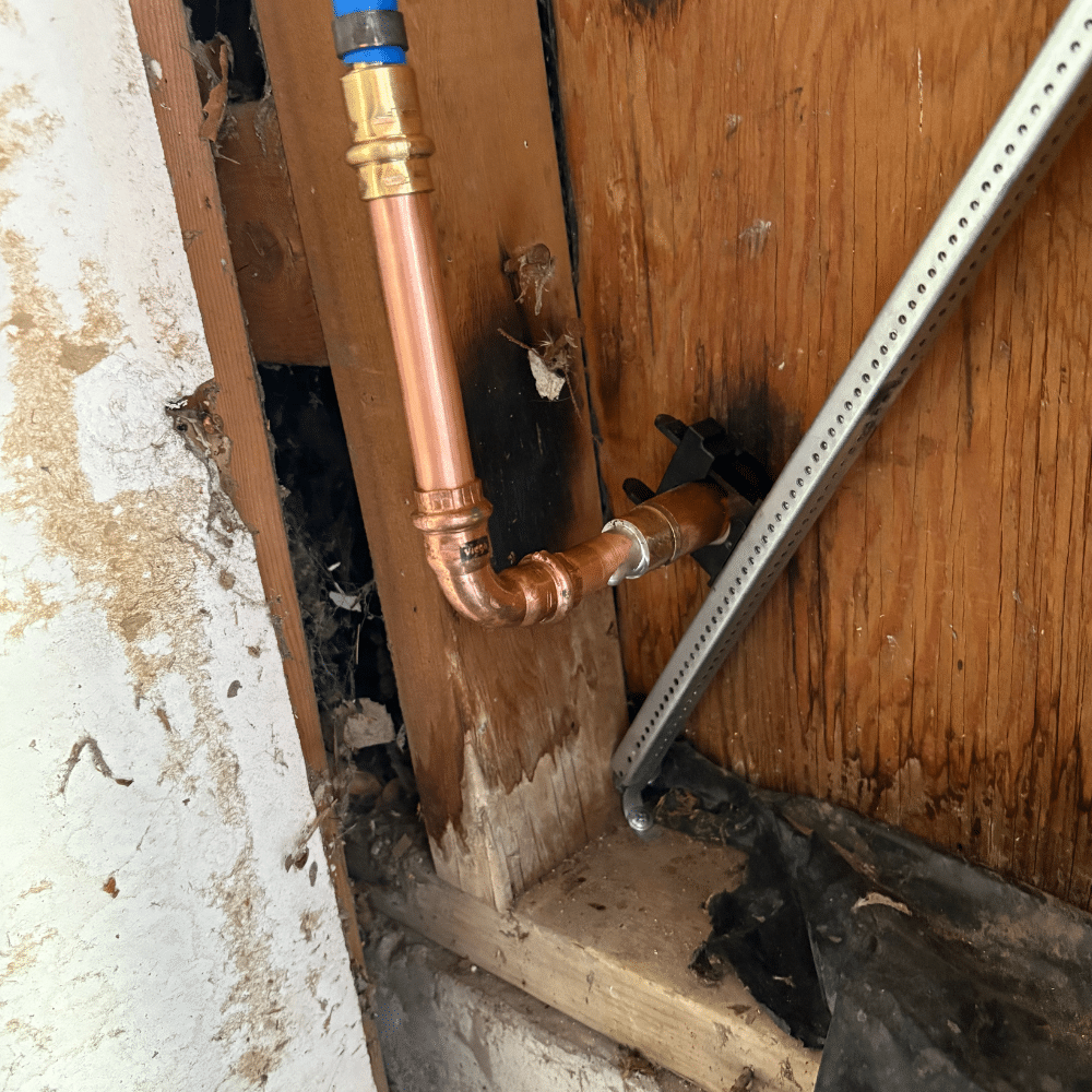 New hose bib installation flowing water Salt Lake City