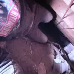 Crawlspace access during a completed PEX leak repair in Murray, Utah