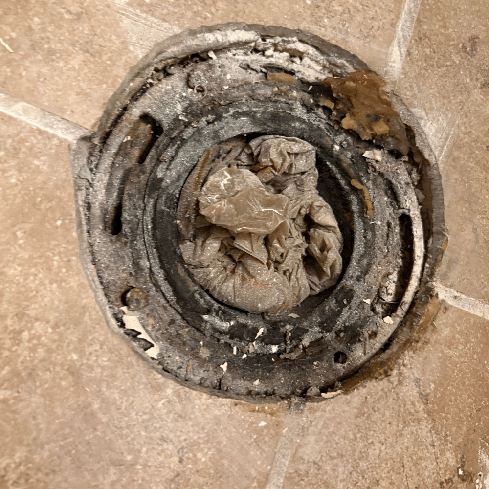 Toilet Flange Installed and Protected Holladay