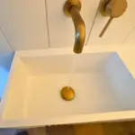 Bathroom sink drain test for Salt Lake City remodel
