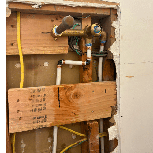 Bathroom sink drain test for Salt Lake City remodel