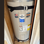 Bradford White electric water heater featuring Mountain Man Plumbing badge, Salt Lake City installation.