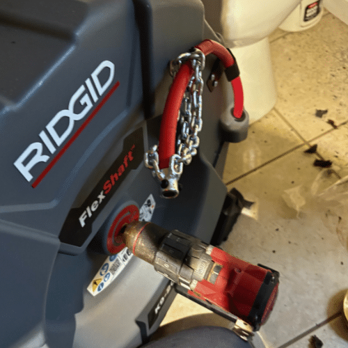 Camera inspection during a Sandy drain cleaning service