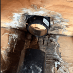 Toilet Flange Installed and Protected Holladay