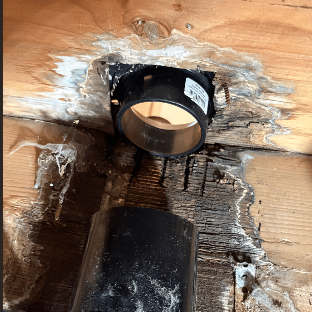 Toilet Flange Installed and Protected Holladay