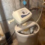 Older North Star Ultra softener tank and head left in mechanical room after Park City upgrade