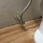 New chrome quarter-turn angle stop and braided toilet supply installed on the bathroom stub-out in West Jordan.